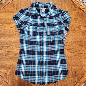 Arizona Cotton Short Sleeve Plaid Button Up Shirt